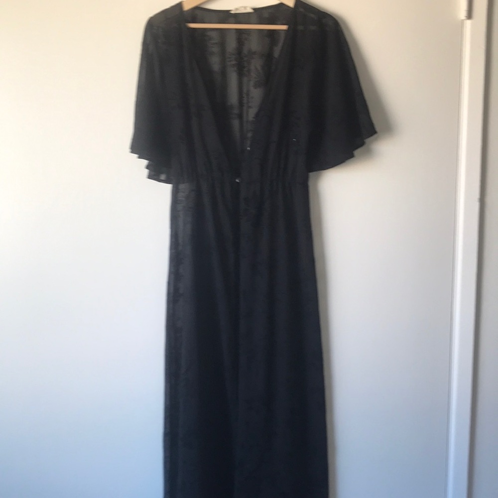 Floral Print Sheer Maxi Top